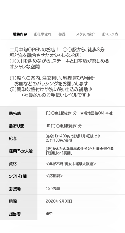 津シッポ求人ページ紹介２